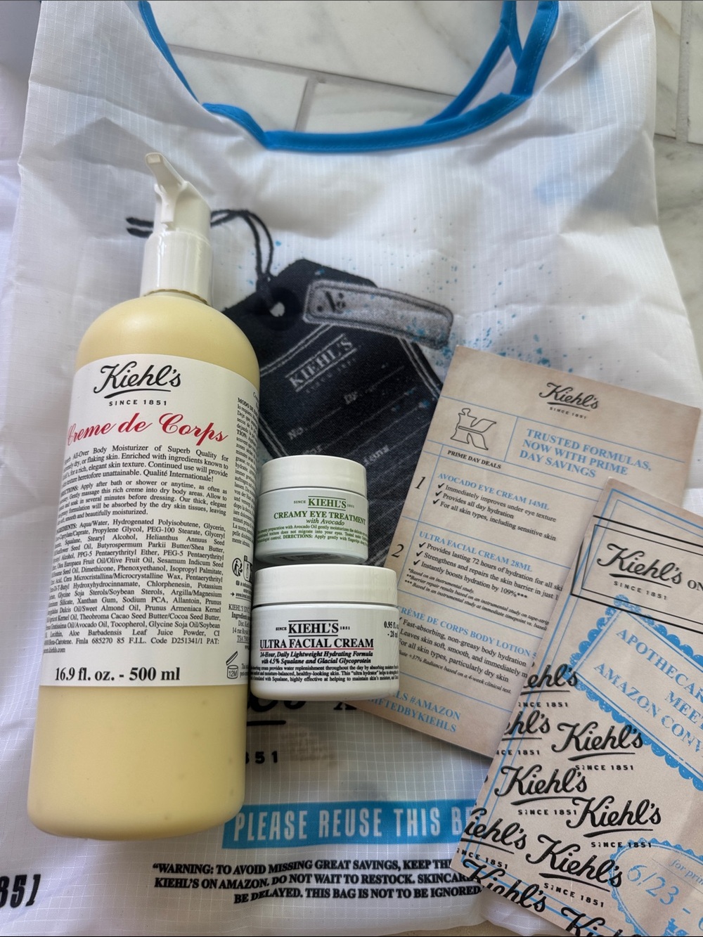 Kiehl's Creme de Corps Body Moisturizer & Facial Creams Set